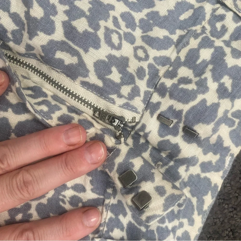 Cynthia Rowley Leopard Print Linen‎ Shorts